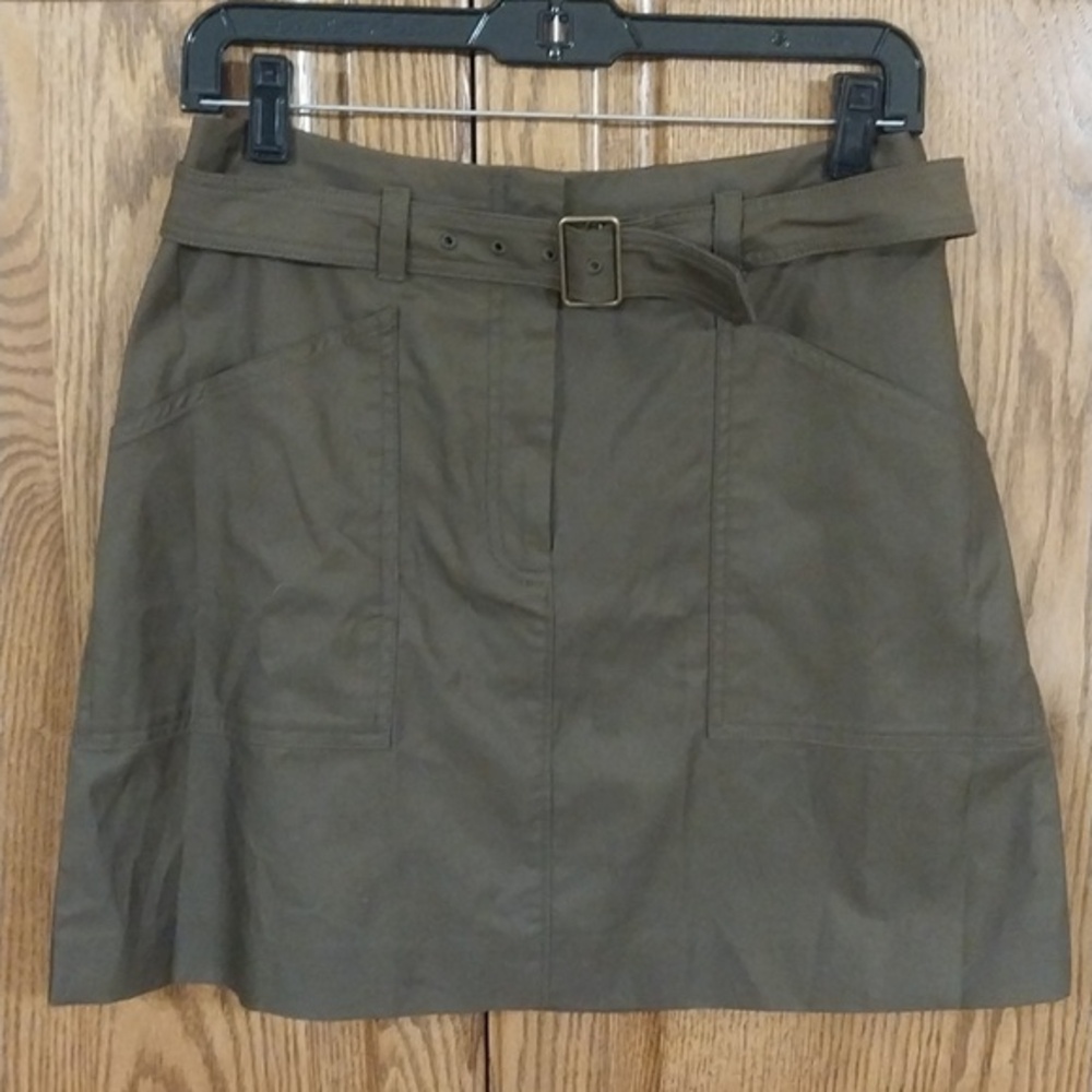 Banana Republic NWT Women's Utility Belted Mini Skirt Sz 4 Green Pockets Gorpcor